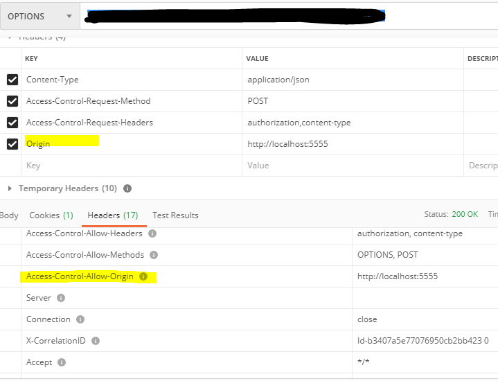 How to enable CORS on Axway API & use postman to verify if the CORS is enabled